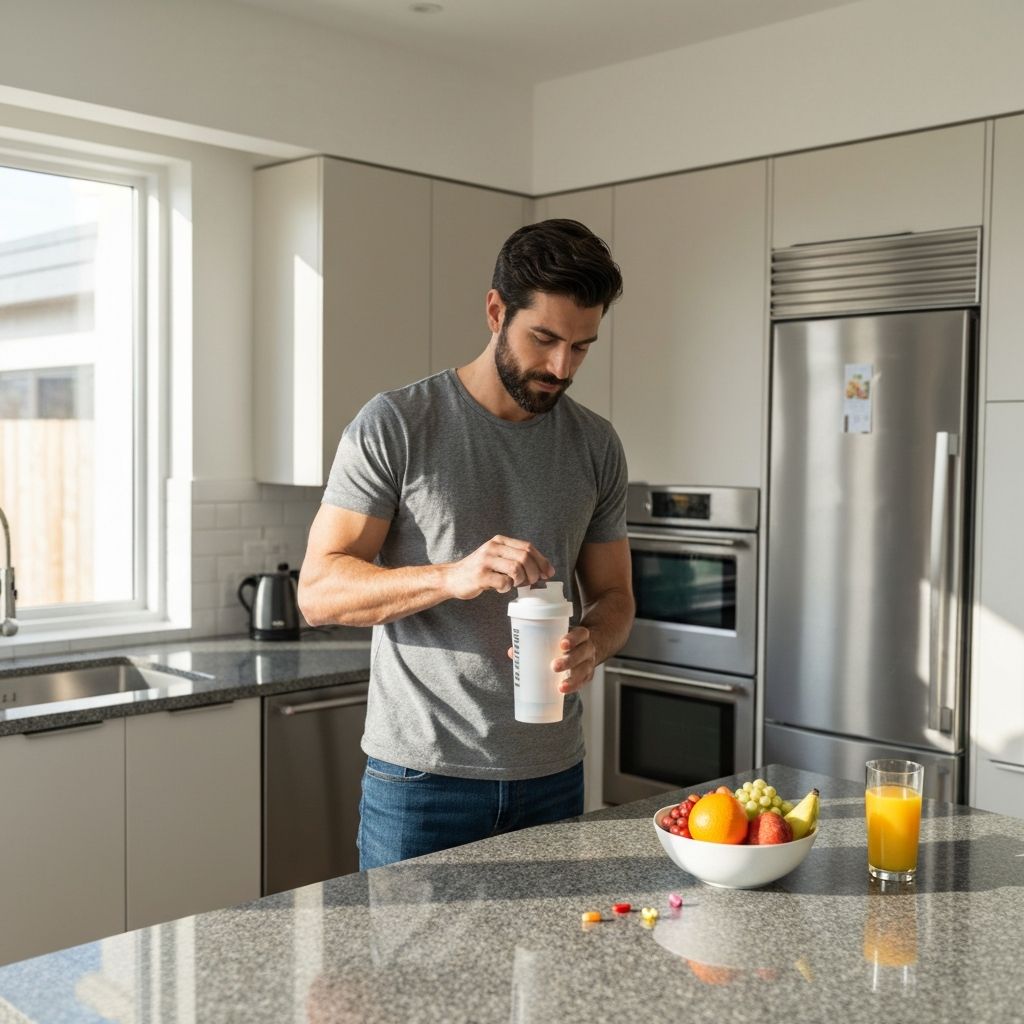 Morning routine with supplements